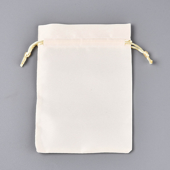 Атласные сумки на шнурке, прямоугольные, подарочная упаковка ювелирных изделий мешок для сережек упаковка браслета