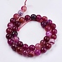 Natural Agate Round Beads Strand, Dyed, Faceted, 10mm, Hole: 1mm, about 38pcs/strand, 14.56 inch
