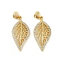 Латунные микро проложить кубического циркония подвески, лист прелести, без кадмия и без свинца, стойки покрытие, долговечный