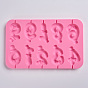 Food Grade Silicone Molds, Fondant Molds, For DIY Cake Decoration, Chocolate, Candy Mold, Number 0~9 with Bowknot