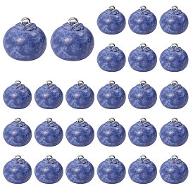 26 кулоны из смолы, черника, с платиновыми железными петлями