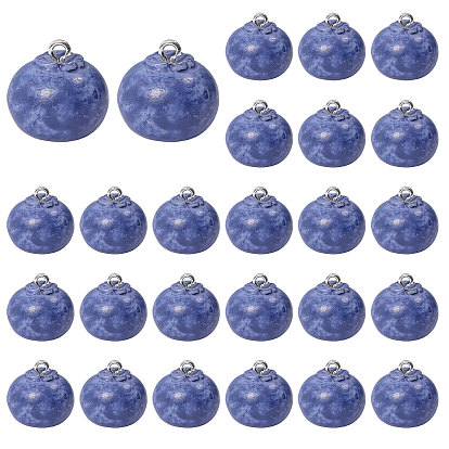 26 кулоны из смолы, черника, с платиновыми железными петлями