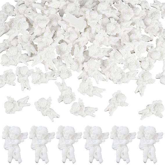 100 шт. Кабошоны из непрозрачной смолы, ангел