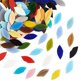 Cabochons en verre, carreaux de mosaïque, pour la décoration de la maison ou le bricolage, feuille