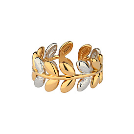 Золотые открытые кольца-манжеты из нержавеющей стали