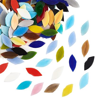 Cabochons en verre, carreaux de mosaïque, pour la décoration de la maison ou le bricolage, feuille