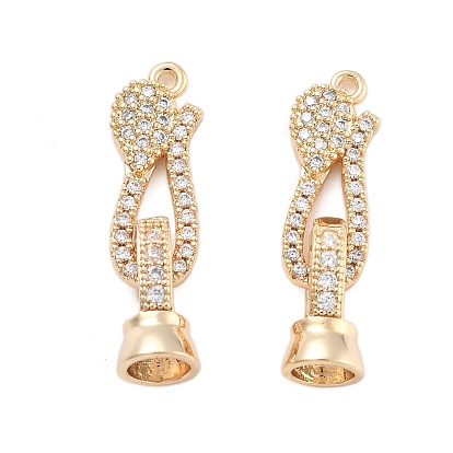 Латунное микропейв, прозрачный кубический цирконий, складные застежки, слеза