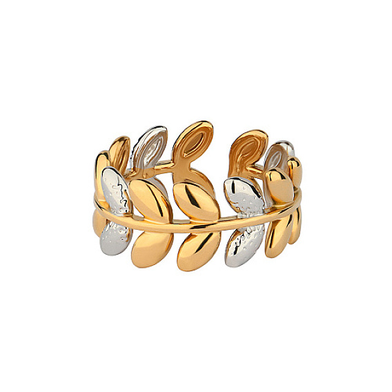 Golden Stainless Steel Open Cuff Rings