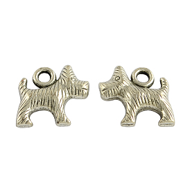 Подвески из тибетского сплава, собака прелести, без кадмия и без свинца, 13x13x4 мм, отверстие : 2 мм