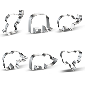 Elephant Stainless Steel Cookie Cutters, Bakeware Tools, Stainless Steel Color