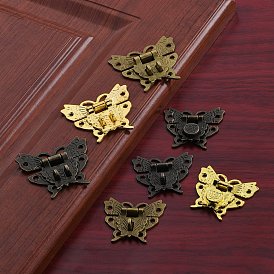Alloy Lock Catch Clasps, Wooden Jewelry Box Accessories, Butterfly