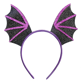 Cintas para el pelo de tela con tema de halloween, bandas de pelo de ala de murciélago para niñas mujeres decoración de fiesta de cosplay