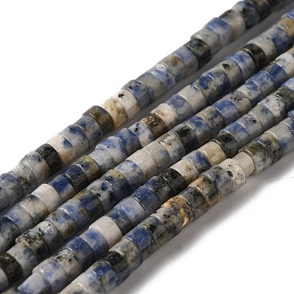 Натуральное синее пятно нитки из бисера яшмы, диск, Heishi бусы