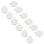 201 Stainless Steel Stamping Blank Tag Pendants, Flat Round