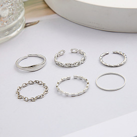 Geometric Joint Ring Set - Retro, Unique, Personality Ring Set (7 Pieces)