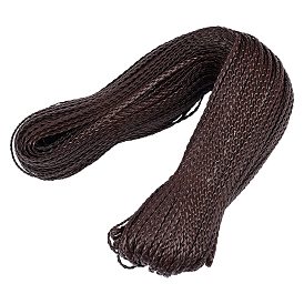 Trenzados cuerdas de cuero de imitación, hilo trenzado de pelo, para trenzas rastas, bricolaje colorido peinado trenzado de cabello
