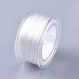 Cuerda de cristal elástica plana, hilo de cuentas elástico, para hacer la pulsera elástica
