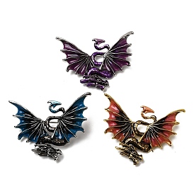 Булавки с эмалью дракона, броши из сплава для одежды рюкзака