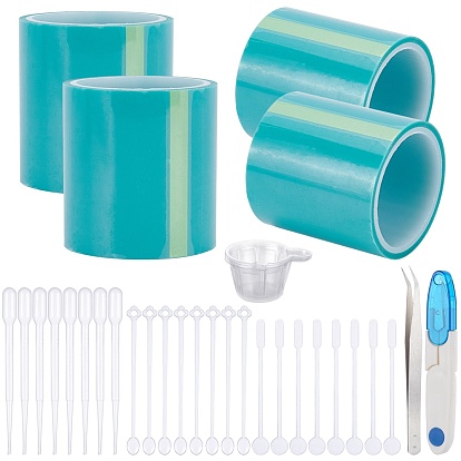 Наборы для изготовления украшений из эпоксидной смолы своими руками, включая бесшовную бумажную ленту, пластиковая палочка для перемешивания, капельница, товары для маникюрного салона, тарелка для смешивания и швейные ножницы