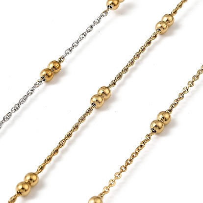 304 двойные тросовые цепи из нержавеющей стали, ионное покрытие (ip), пайки, с катушкой