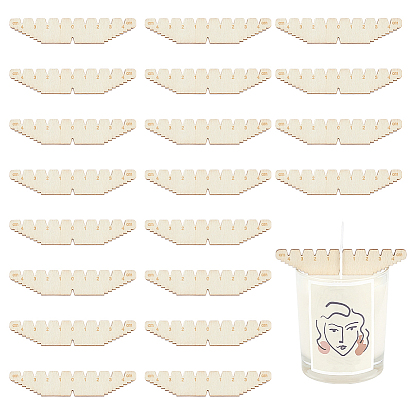 20шт. деревянные стабилизаторы фитиля для свечей, подсвечник для фитиля для изготовления свечей, трапециевидные