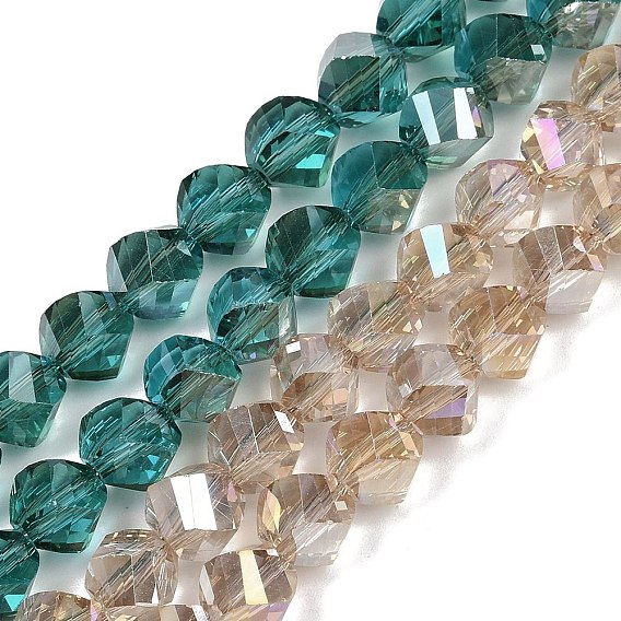 Гальванизируйте прозрачное стекло бисер нитей, скрученный, гальваническое покрытие, граненые