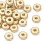 SHEGRACE Brass Beads, Cadmium Free & Nickel Free & Lead Free, Textured Flat Round