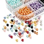 1200Pcs 12 Color Baking Painted Pearlized Glass Pearl Bead, Round