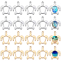 20Pcs 2 Colors Stainless Steel Pendants, Sea Turtle Charm