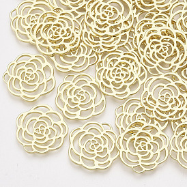 Alloy Filigree Joiners Links, Flower