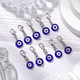 Подвеска лэмпворк ручной работы от сглаза, Застежки-когти из сплава омара, подвески для украшений сумок