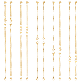 20 шт. 5 стиль ионное покрытие (ip) 304 удлинитель цепи из нержавеющей стали, концевые цепочки с застежкой-карабином