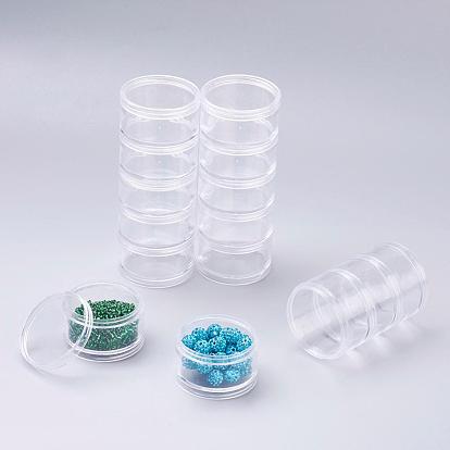 Plastic Bead Containers, Seed Beads Containers, Column, 5 Vials, 5x2.8cm