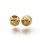 Brass Beads, Round, Rack Plating, Long-Lasting Plated