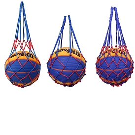 Polypropylene Ball Nets, Mesh Drawstring Hanging Storage Bag, for Basketball, Football, Volleyball