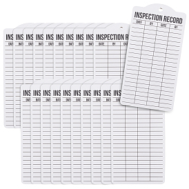 Этикетки для ежедневного осмотра с двухсторонним бумажным стержнем и отверстием для подвешивания, прямоугольные