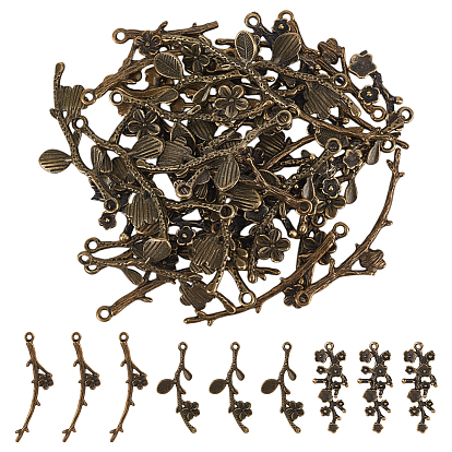 18 шт 3 стили подвески из сплава в тибетском стиле, цветок и цветение сливы