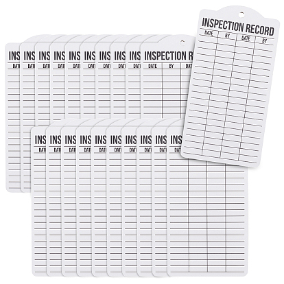 Этикетки для ежедневного осмотра с двухсторонним бумажным стержнем и отверстием для подвешивания, прямоугольные