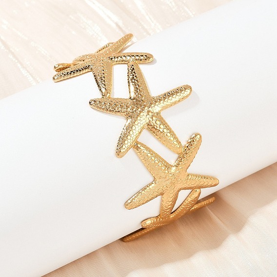 304 женские браслеты-манжеты из нержавеющей стали, морская звезда