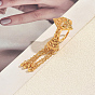 Bohemian Brass Finger Rings for Women, Rhombus, Tassel Rings