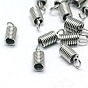 304 Stainless Steel Terminators, Cord Coil, 10x4mm, Hole: 3mm