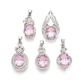 Латунные микро проложить кубического циркония подвески, разнообразные, платина