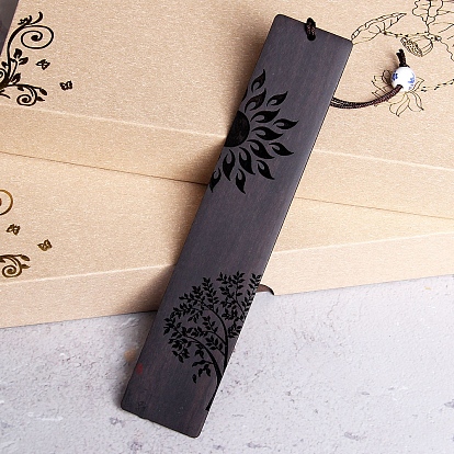 China Factory Rectangle Handmade Natural Wooden Bookmarks with