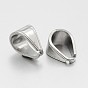 304 Stainless Steel Snap on Bails, for Pendants, 11x7mm, Pin: 1mm