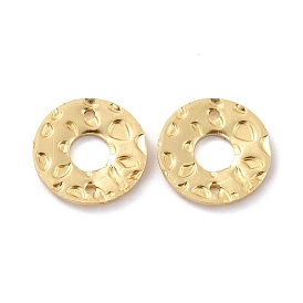 Eco-Friendly Brass Links Connectors, Cadmium Free & Lead Free, Donut/Pi Disc, Bumpy