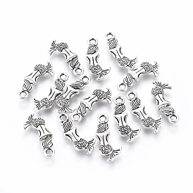 Tibetan Style Alloy Pendants, Mermaid, Cadmium Free & Lead Free