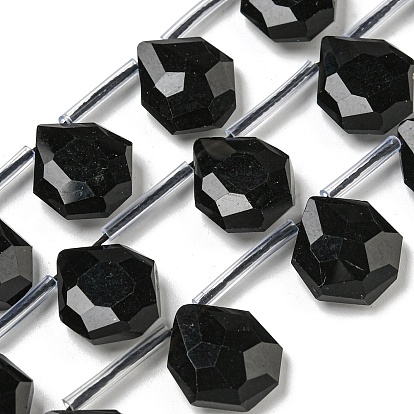 Природные обсидиана бисер нитей, Топ пробуренной, слеза, граненые