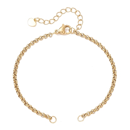 304 изготовление браслетов-цепочек из нержавеющей стали, с прыжковых колец