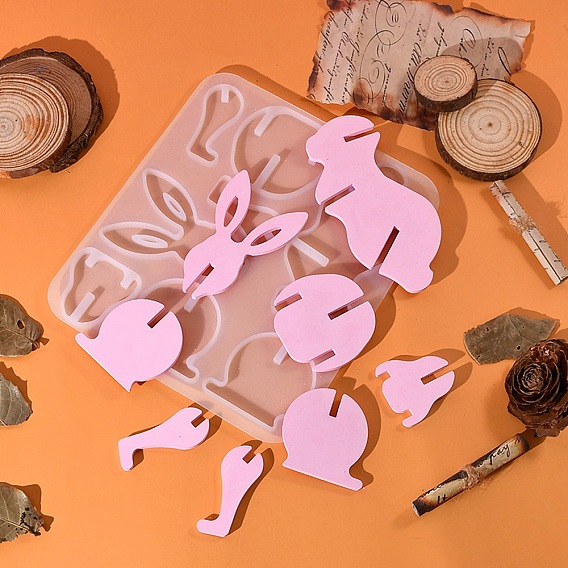 Пасхальные силиконовые формы своими руками, для уф-смолы, изготовление изделий из эпоксидной смолы, кролик