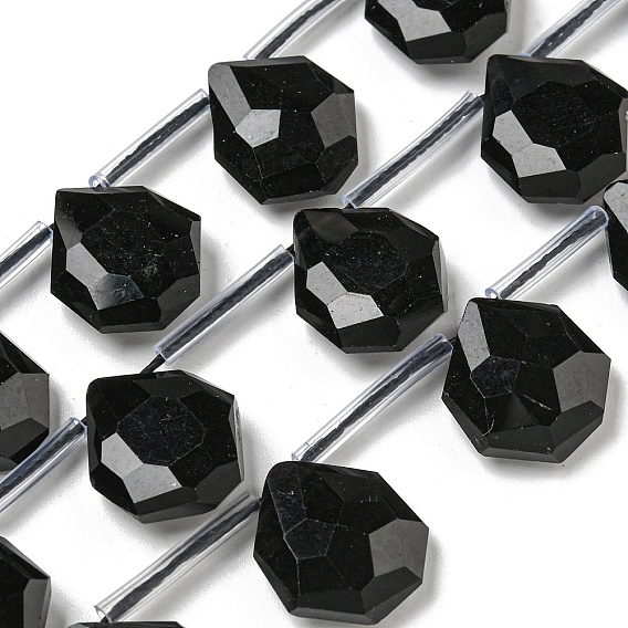 Природные обсидиана бисер нитей, Топ пробуренной, слеза, граненые